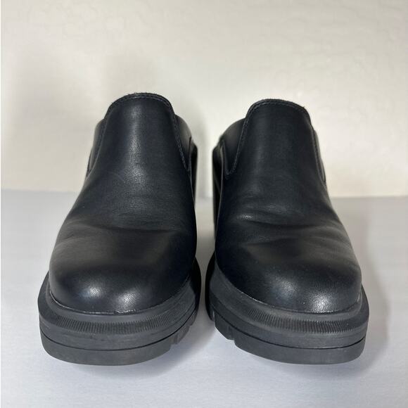 Timberland Allington Heights Clogs Block Heel Leather Black Slip On Size 9 - Picture 6 of 11